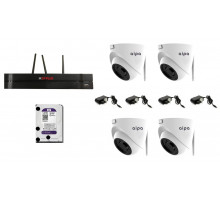 CP-UNSA-4CAM50-W Sada Wifi kamerového systému 5.0 Mpix, včetně Wifi NVR, zdrojů a HDD 1TB
